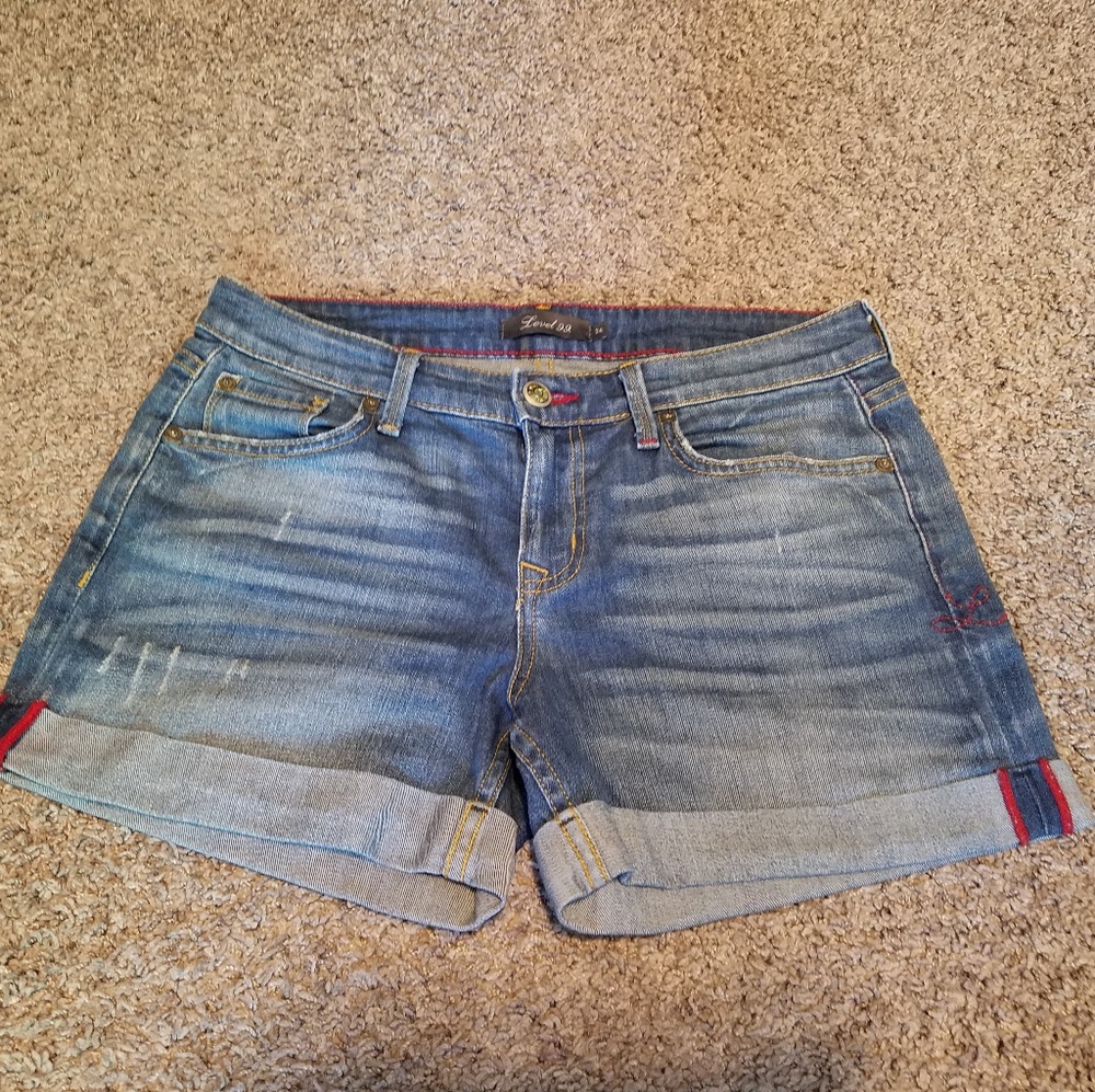 Level 99 Cuffed Denim Shorts